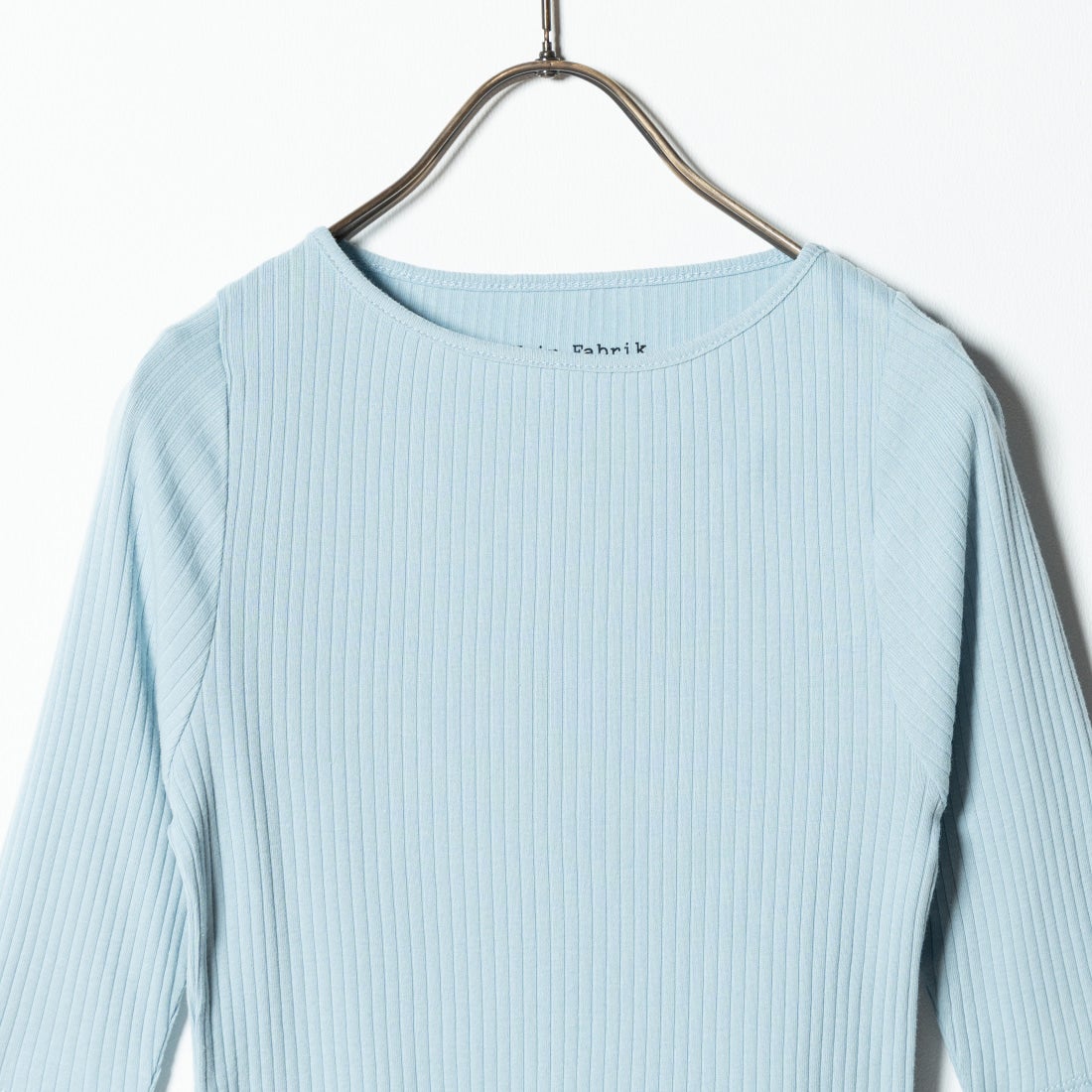 Noir Fabrik [ヌワールファブリック] ボートネックリブカットソー [JFS-C022] AQUA