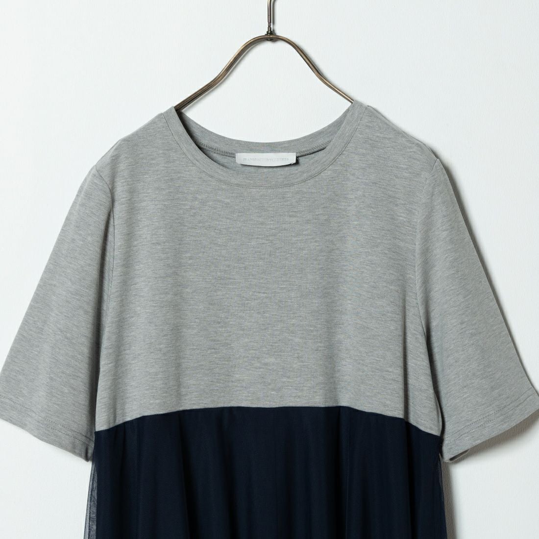 Jeans Factory Clothes [ジーンズファクトリークローズ] チュール切替ワンピース [21241064] 006 ｸﾞﾚｰ