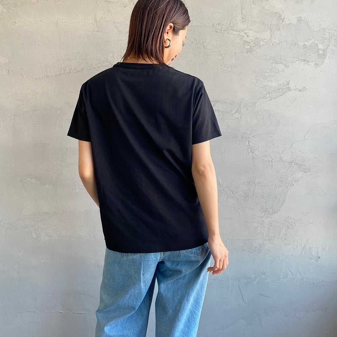THE SHINZONE [ザ シンゾーン] コットンパックTシャツ [20SMSCU66] 00 MULTI &&モデル身長：163cm 着用サイズ：F0&&