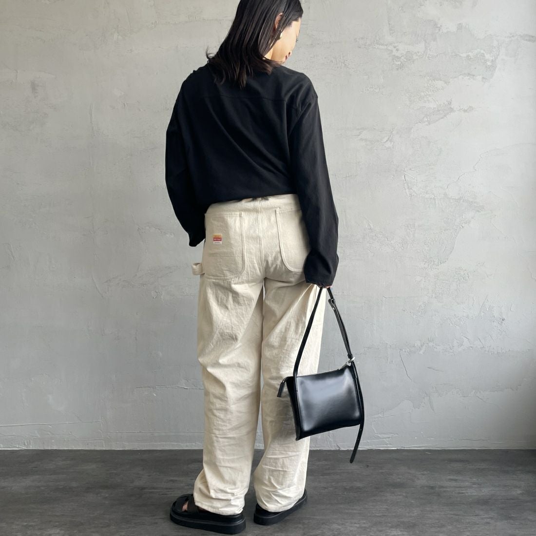 THE SHINZONE [ザ シンゾーン] ハイツイストコットンカーディガン [20SMSCU53] 07 BLACK &&モデル身長：163cm 着用サイズ：F0&&