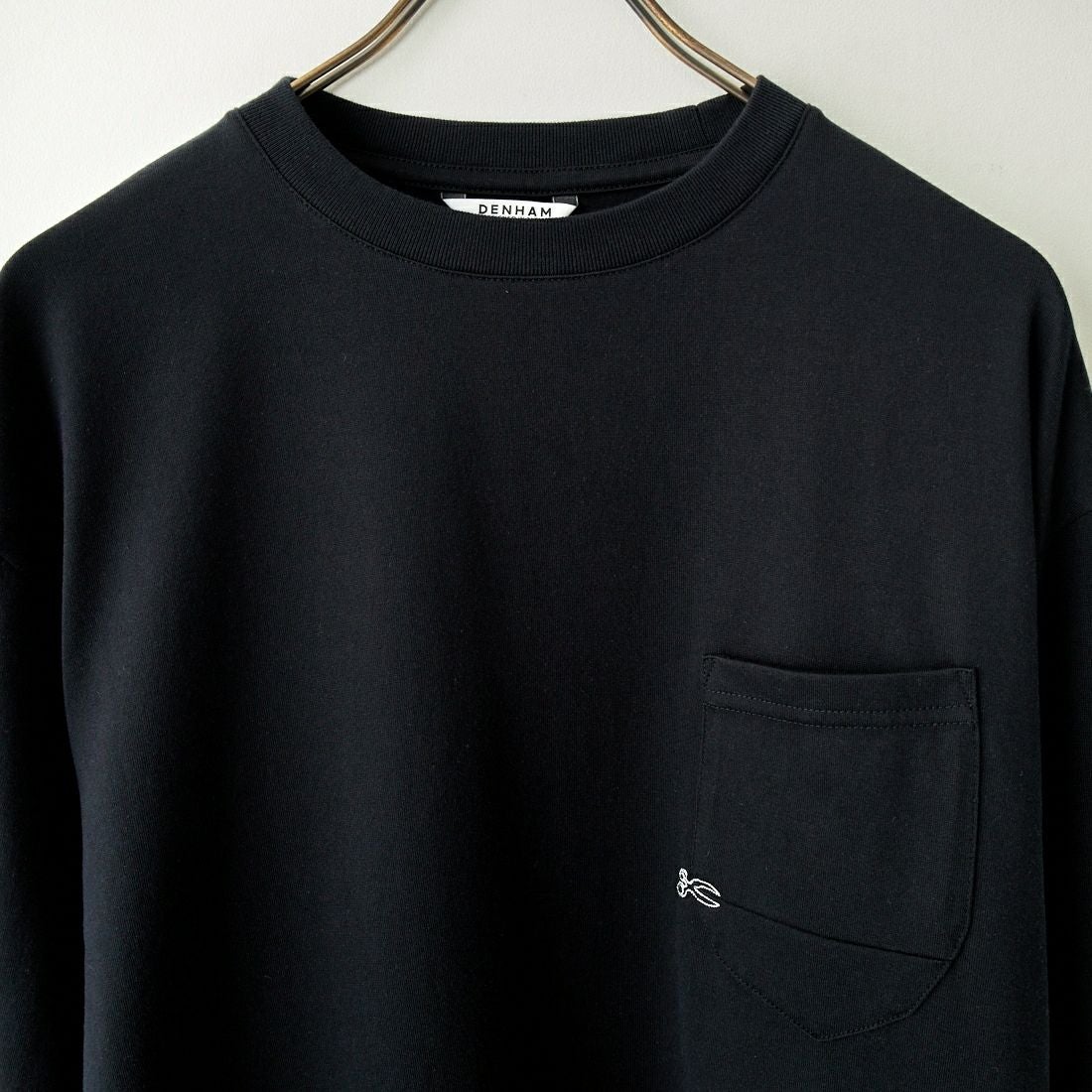 DENHAM [デンハム] 7ポケット ロングスリーブTシャツ [7-POCKET-LS-TEE] BLACK