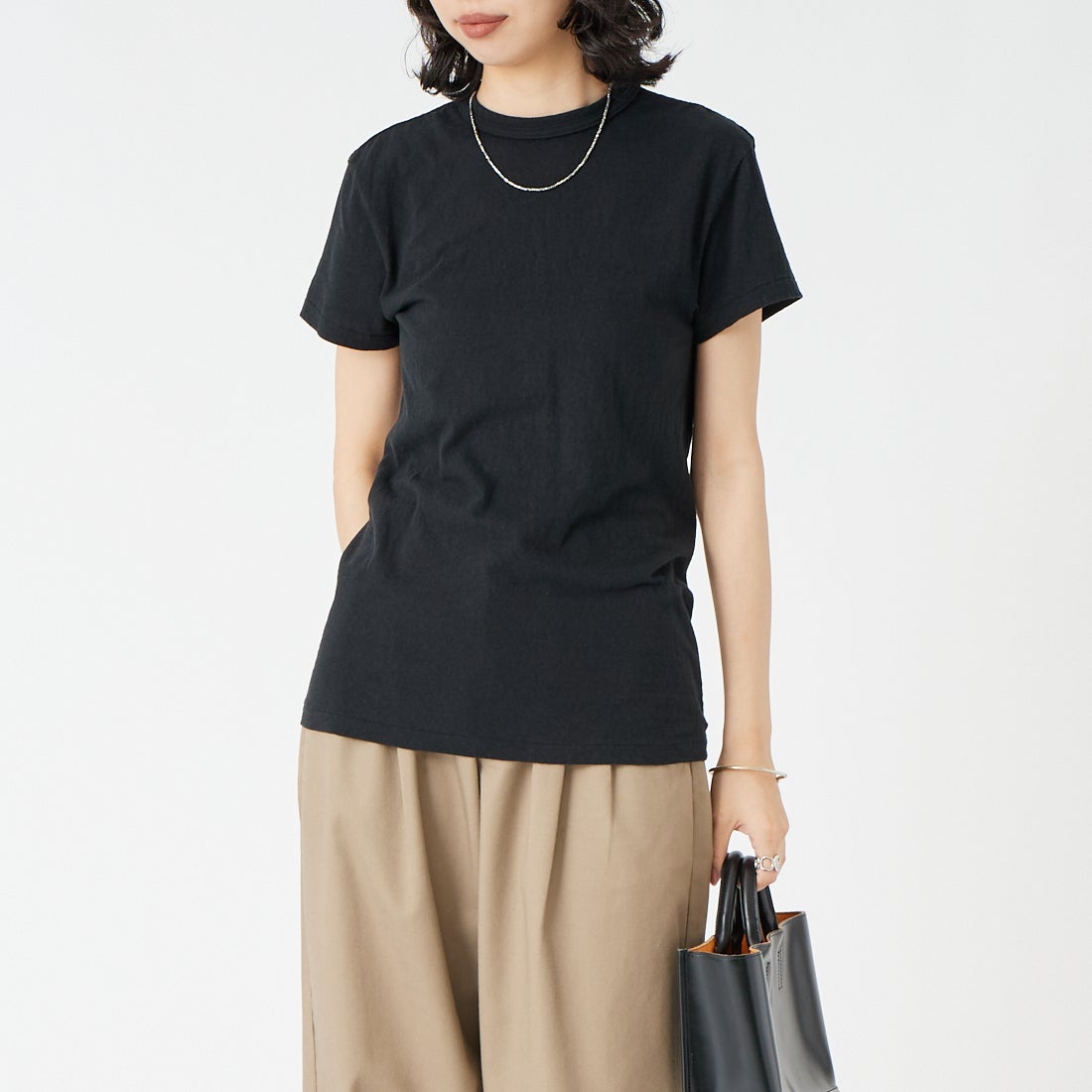 THE SHINZONE [ザ シンゾーン] コットンクルーネックTシャツ [14SMSCU22] 07 BLACK