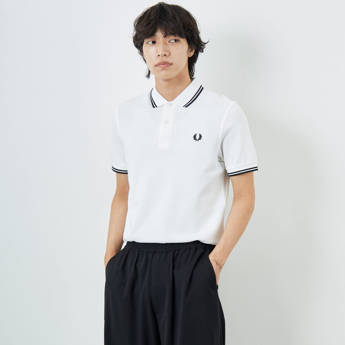 FRED PERRY [フレッドペリー] ティップライン ロゴ刺繍ポロシャツ [M3600]