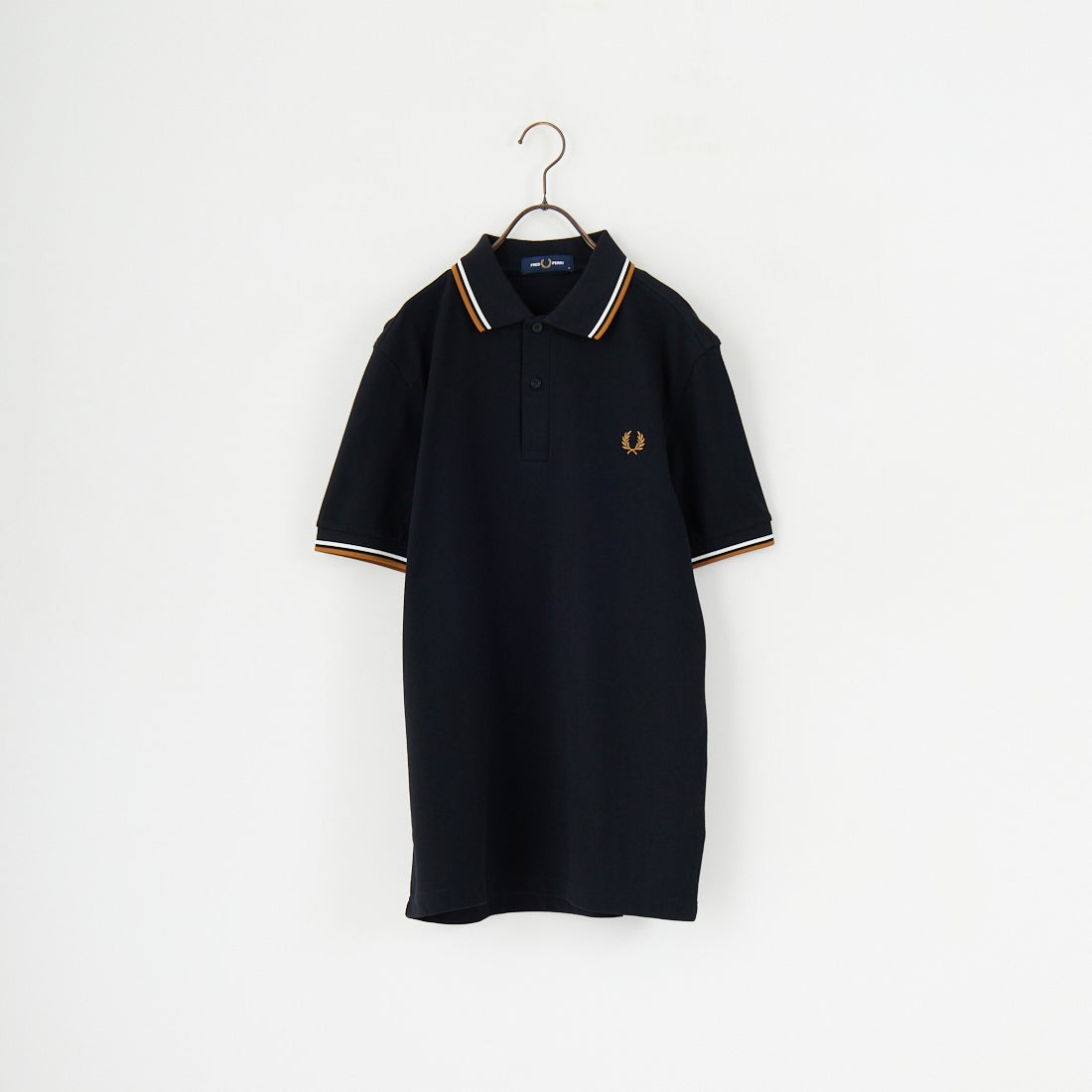 FRED PERRY [フレッドペリー] ティップライン ロゴ刺繍ポロシャツ [M3600] P69 BLACK/