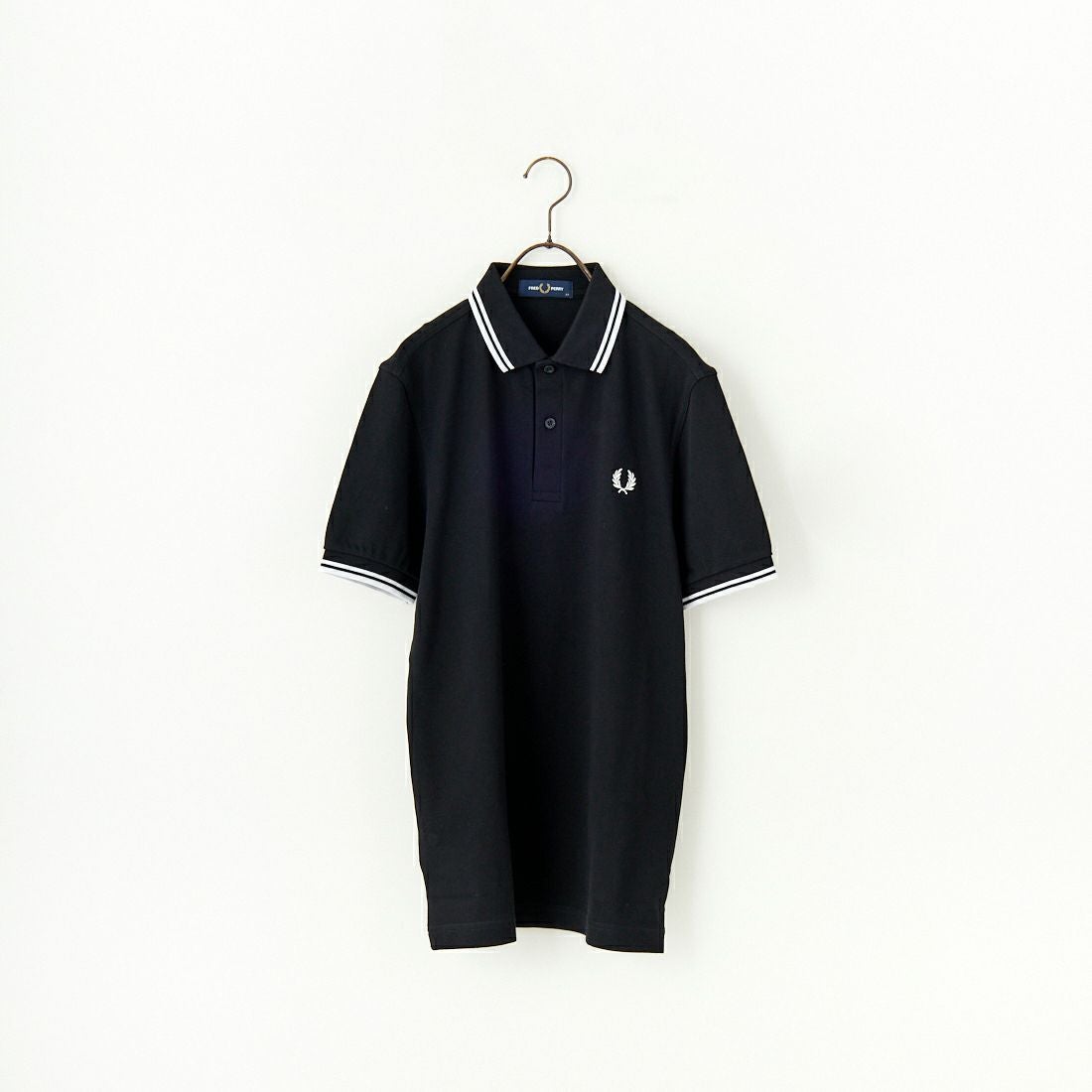 FRED PERRY [フレッドペリー] ティップライン ロゴ刺繍ポロシャツ [M3600] 350 BLACK