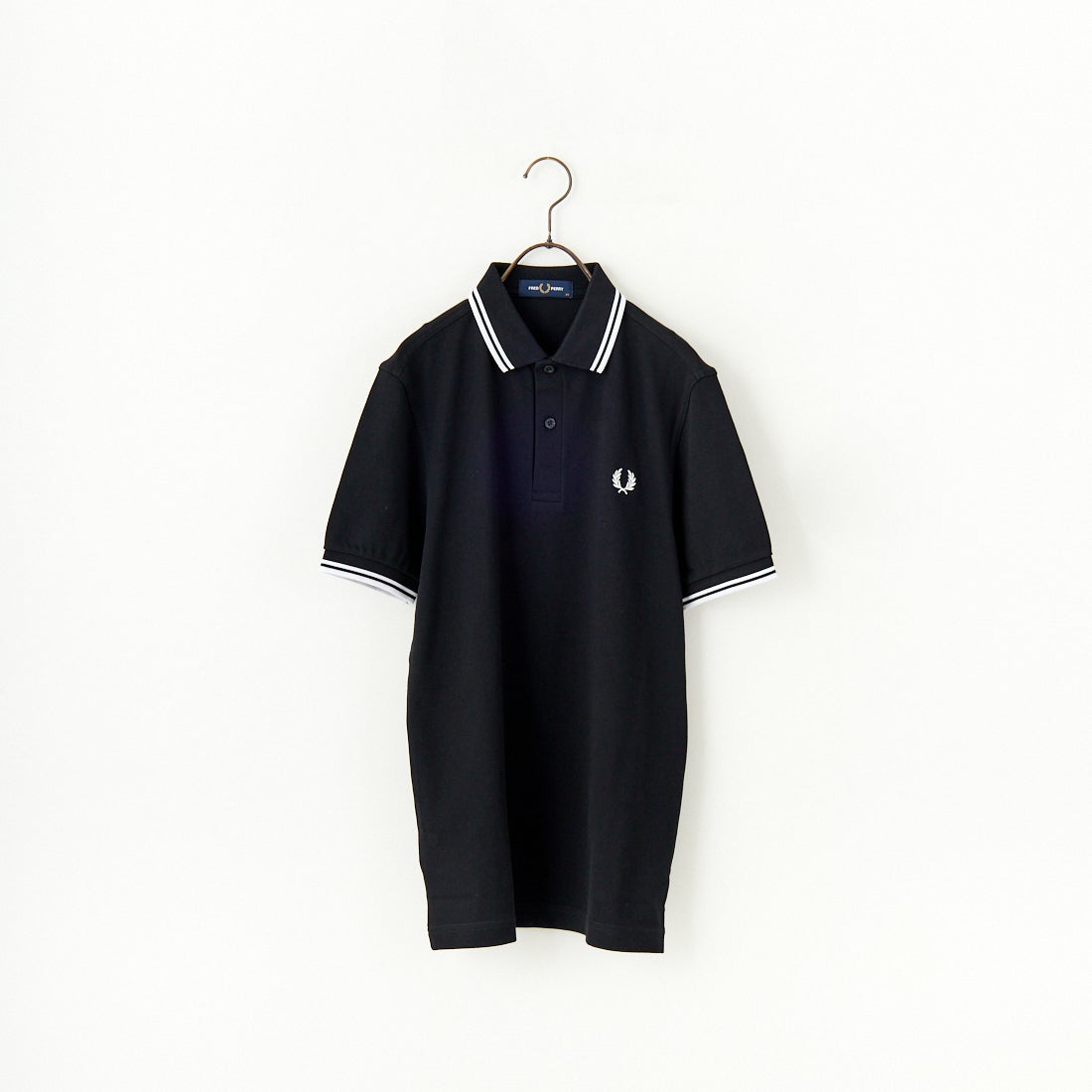 FRED PERRY [フレッドペリー] ティップライン ロゴ刺繍ポロシャツ [M3600] 350 BLACK