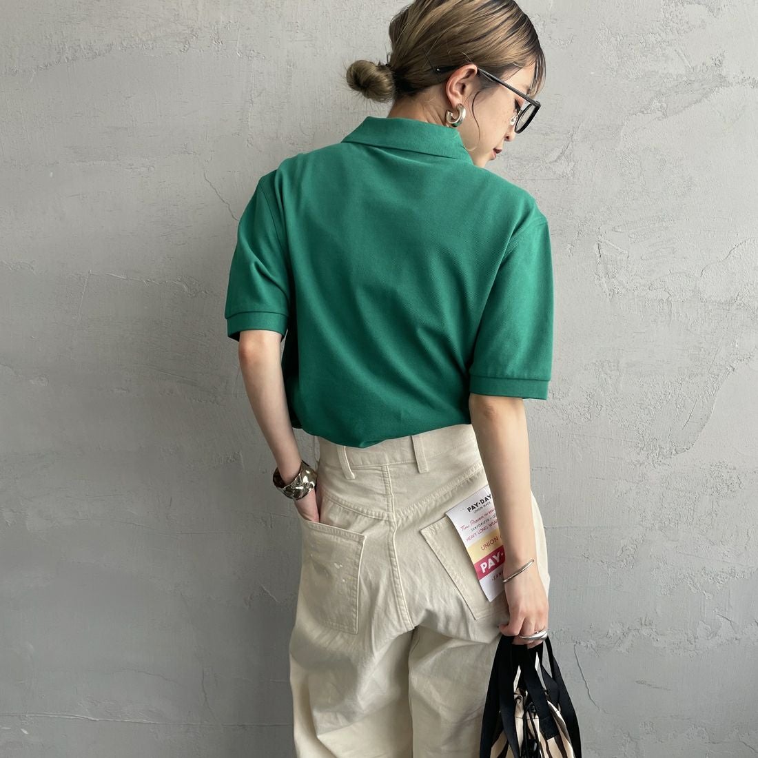 FRED PERRY [フレッドペリー] 鹿の子ポロシャツ [M6000] Y37 LABEL &&モデル身長：150cm 着用サイズ：S&&