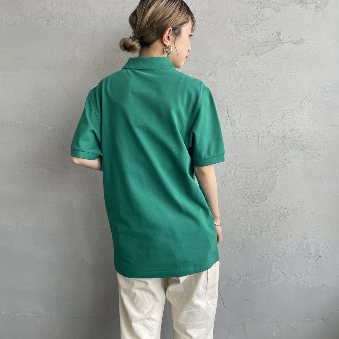 FRED PERRY [フレッドペリー] 鹿の子ポロシャツ [M6000] Y37 LABEL &&モデル身長：150cm 着用サイズ：S&&