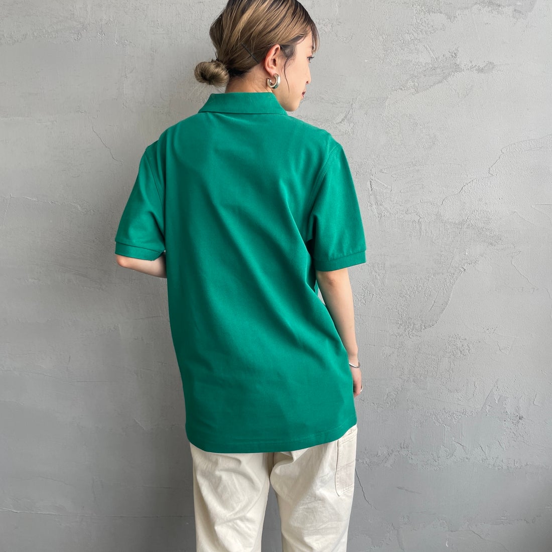 FRED PERRY [フレッドペリー] 鹿の子ポロシャツ [M6000] Y37 LABEL &&モデル身長：150cm 着用サイズ：S&&