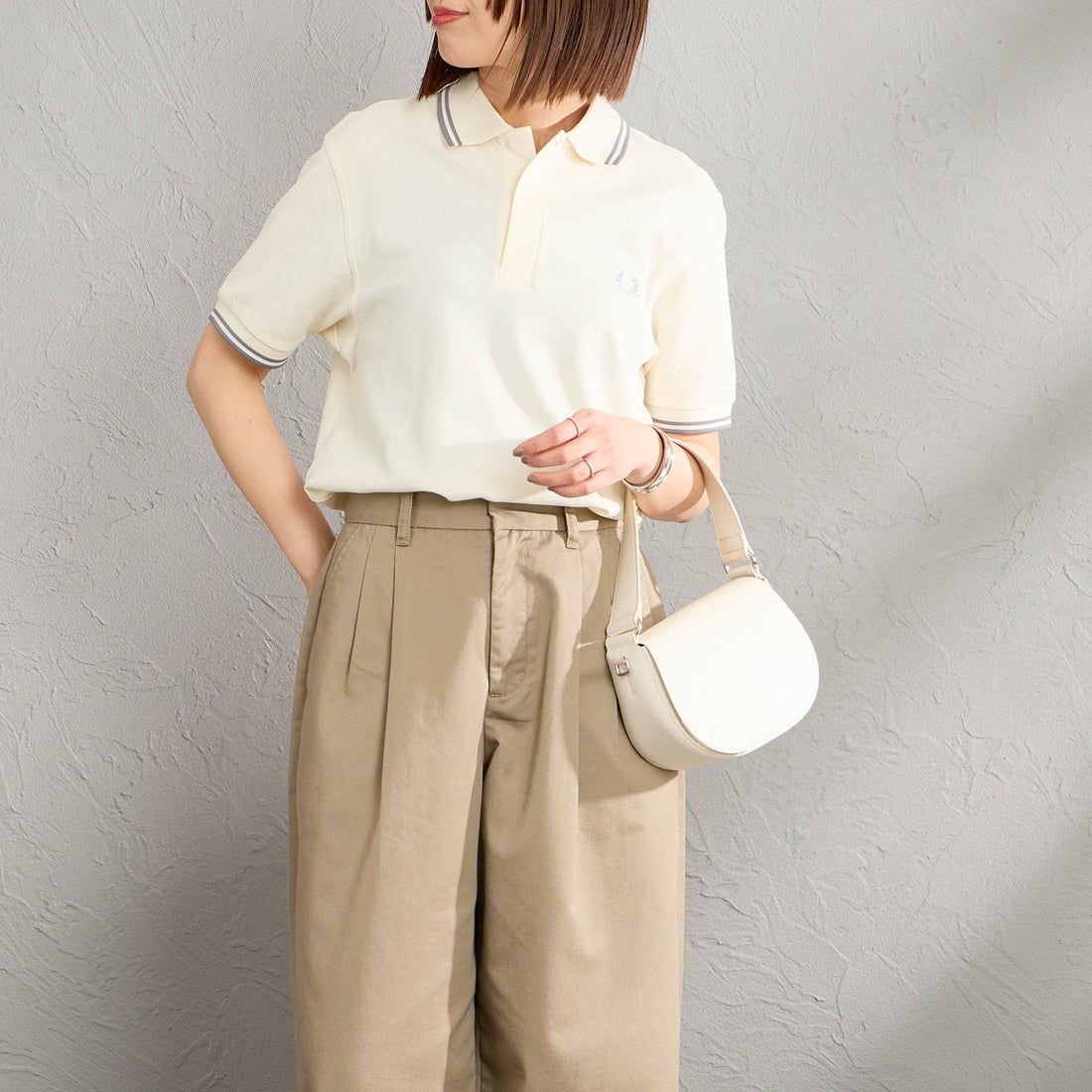 95A ECRU/&&モデル身長：159cm 着用サイズ：S&&
