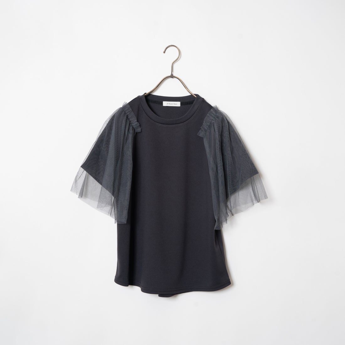 Jf Ready Made [ジェイエフレディメイド] チュールスリーブデザインTシャツ [7124327] ﾁｬｺｰﾙ