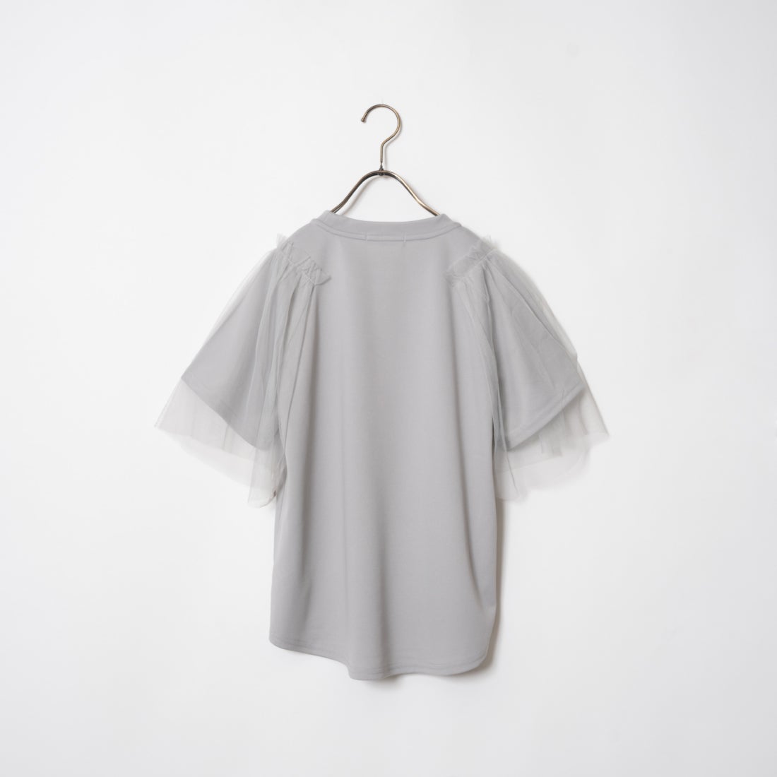 Jf Ready Made [ジェイエフレディメイド] チュールスリーブデザインTシャツ [7124327] ﾗｲﾄｸﾞﾚｰ