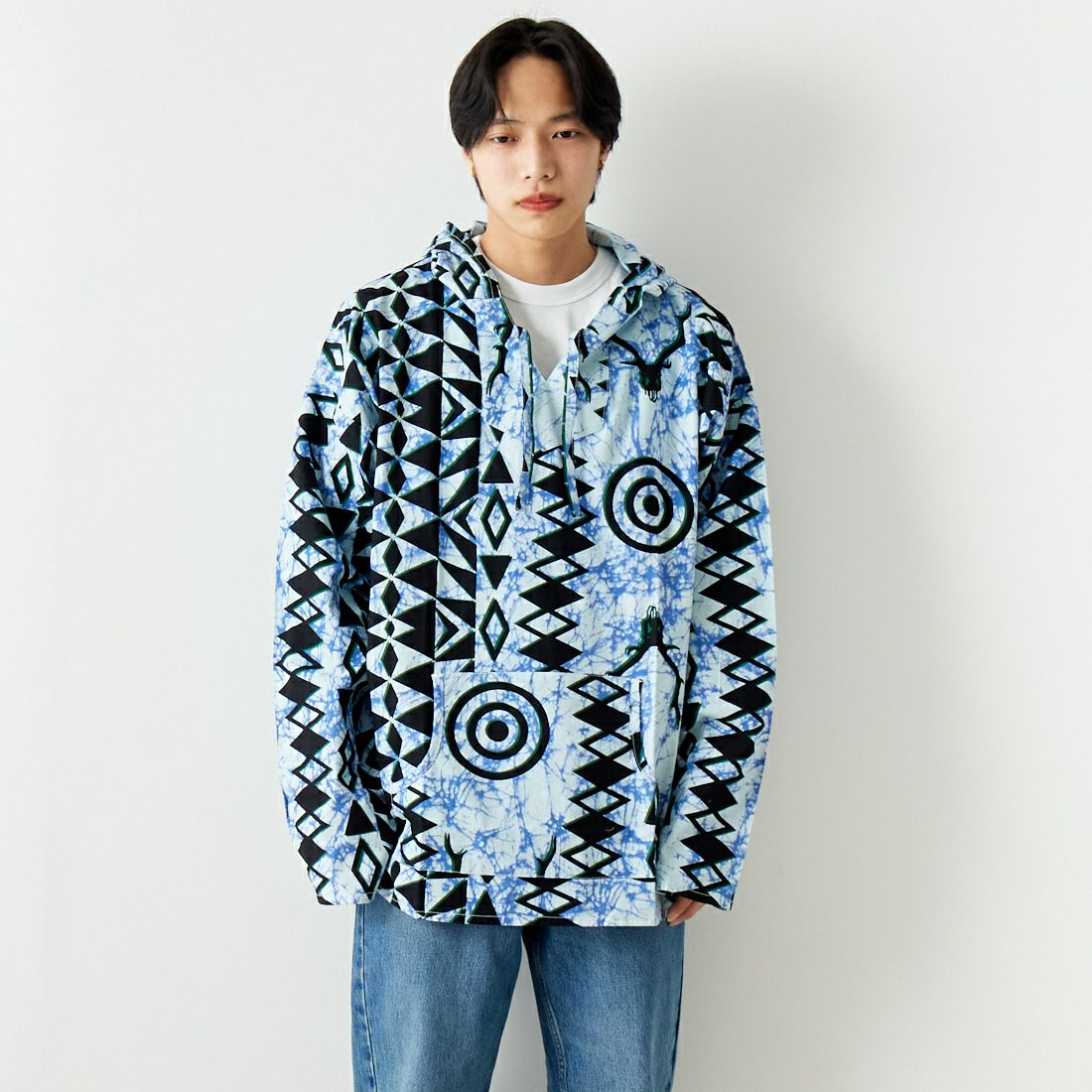 South2West8 [サウスツーウエストエイト] メキシカンパーカー [OT575] SKULL&TARG &&モデル身長：179cm 着用サイズ：L&&