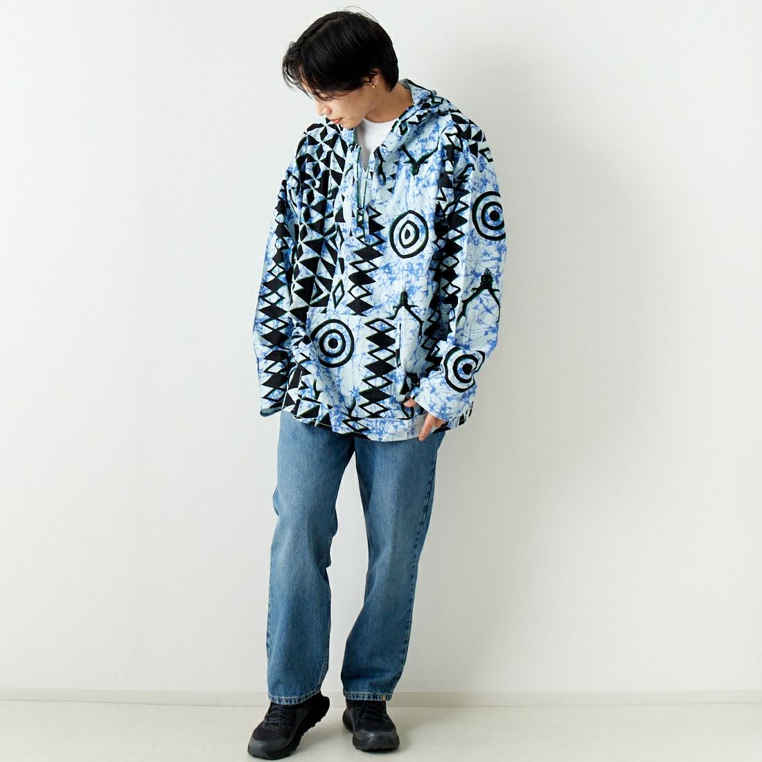 South2West8 [サウスツーウエストエイト] メキシカンパーカー [OT575] SKULL&TARG &&モデル身長：179cm 着用サイズ：L&&