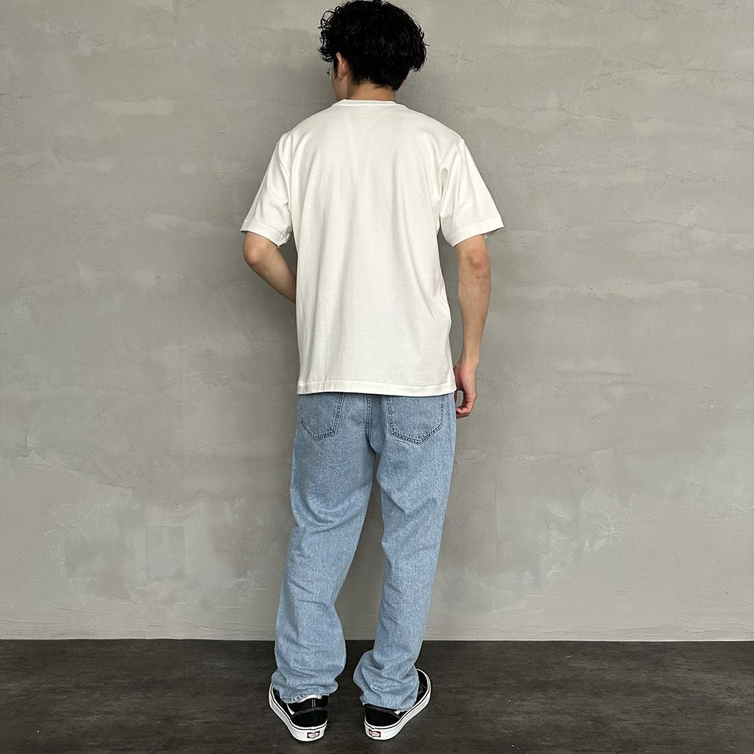 Hanes [ヘインズ] 1P SHIRO クルーネックTシャツ [HM1-X201] 010 ﾎﾜｲﾄ &&モデル身長：168cm 着用サイズ：M&&