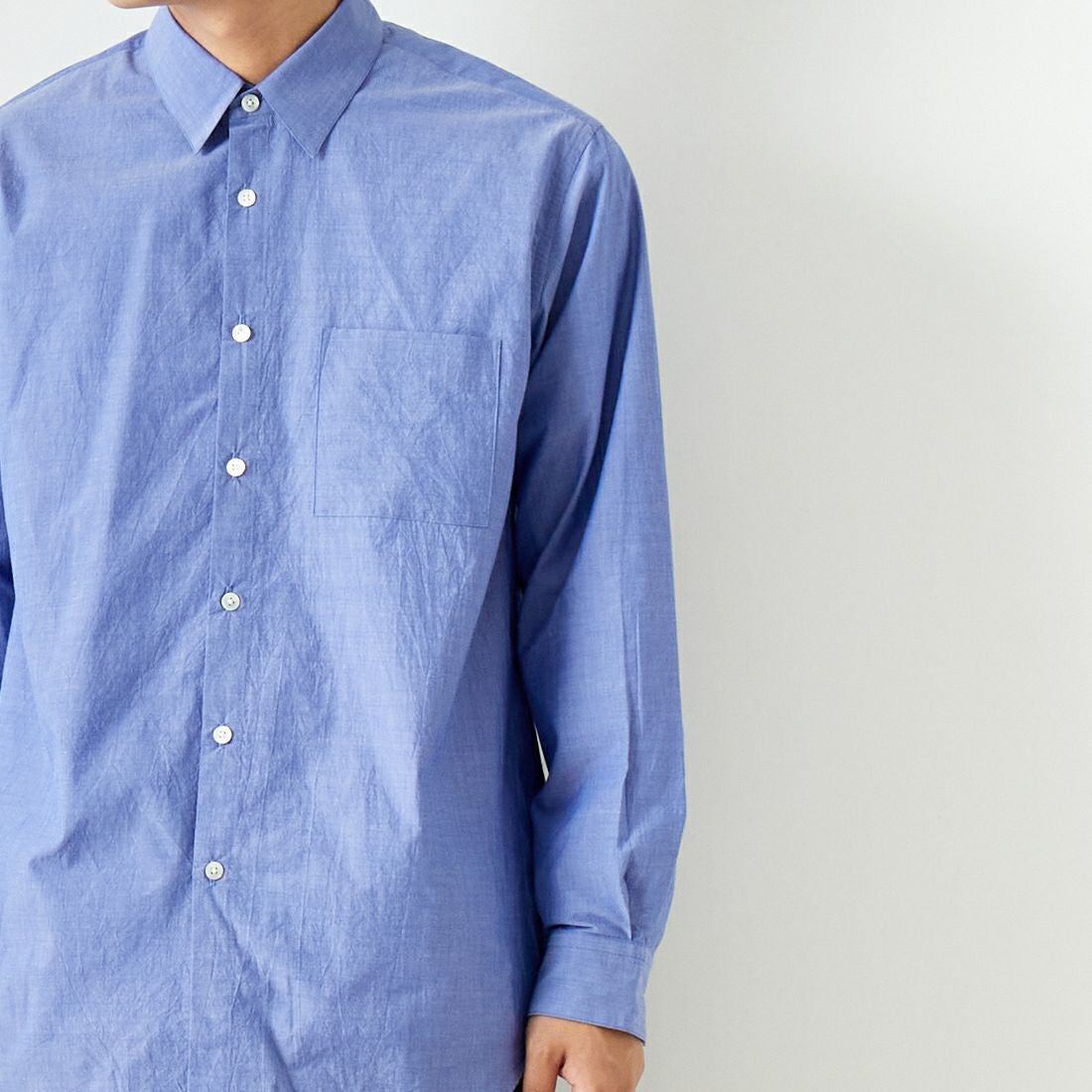 Noir Fabrik [ヌワールファブリック] シャンブレーワッシャーベーシックシャツ [BN0123-401] ﾛｲﾔﾙﾌﾞﾙｰ