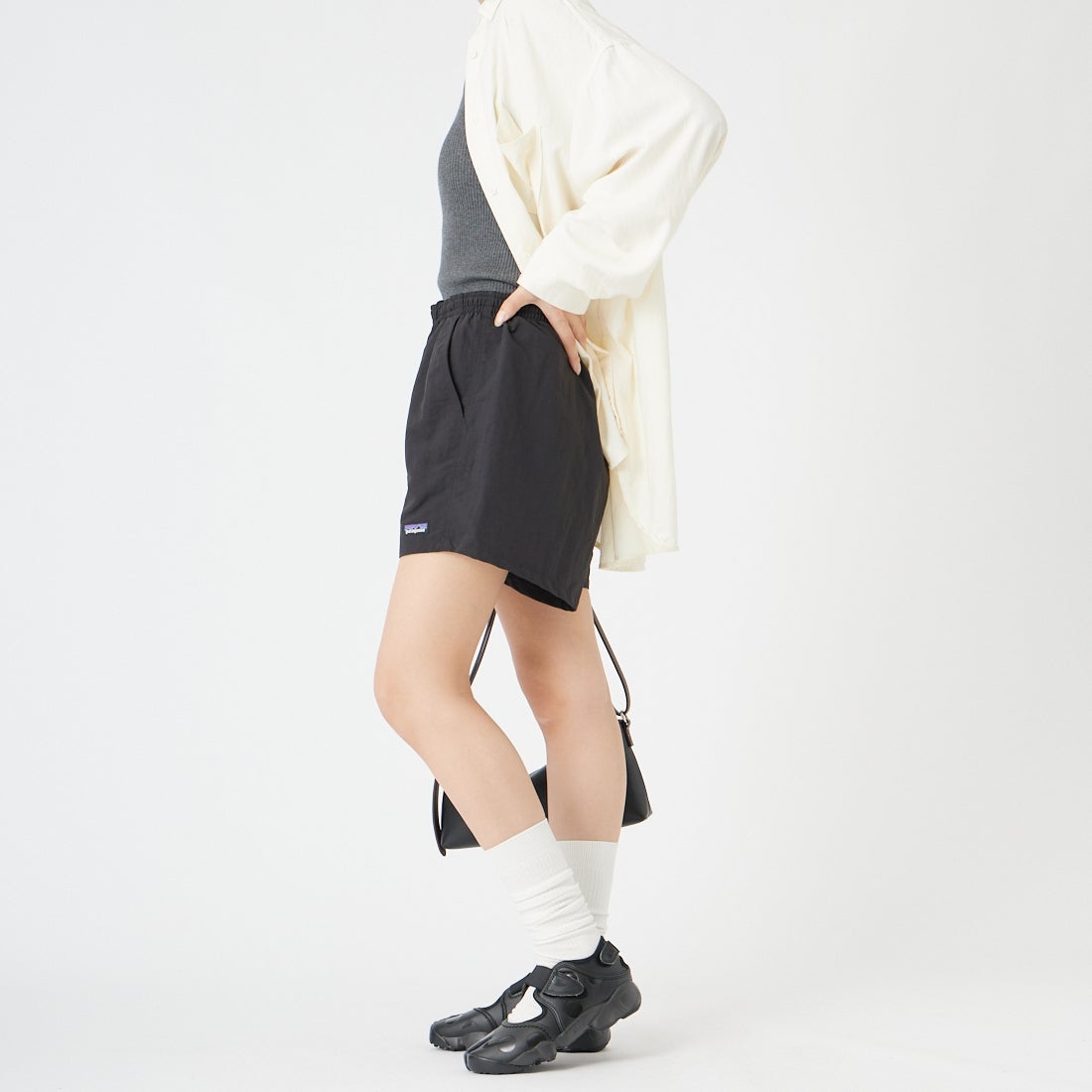 patagonia [パタゴニア] ウィメンズ バギーズ ショーツ [57059] BOB &&モデル身長：162cm 着用サイズ：S&&