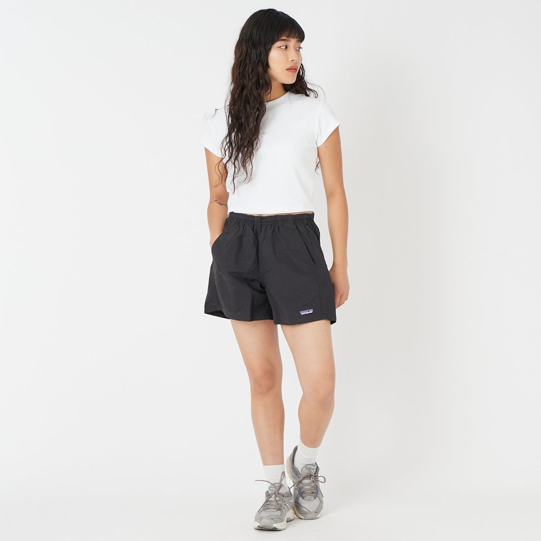 patagonia [パタゴニア] ウィメンズ バギーズ ショーツ [57059] BOB &&モデル身長：162cm 着用サイズ：S&&