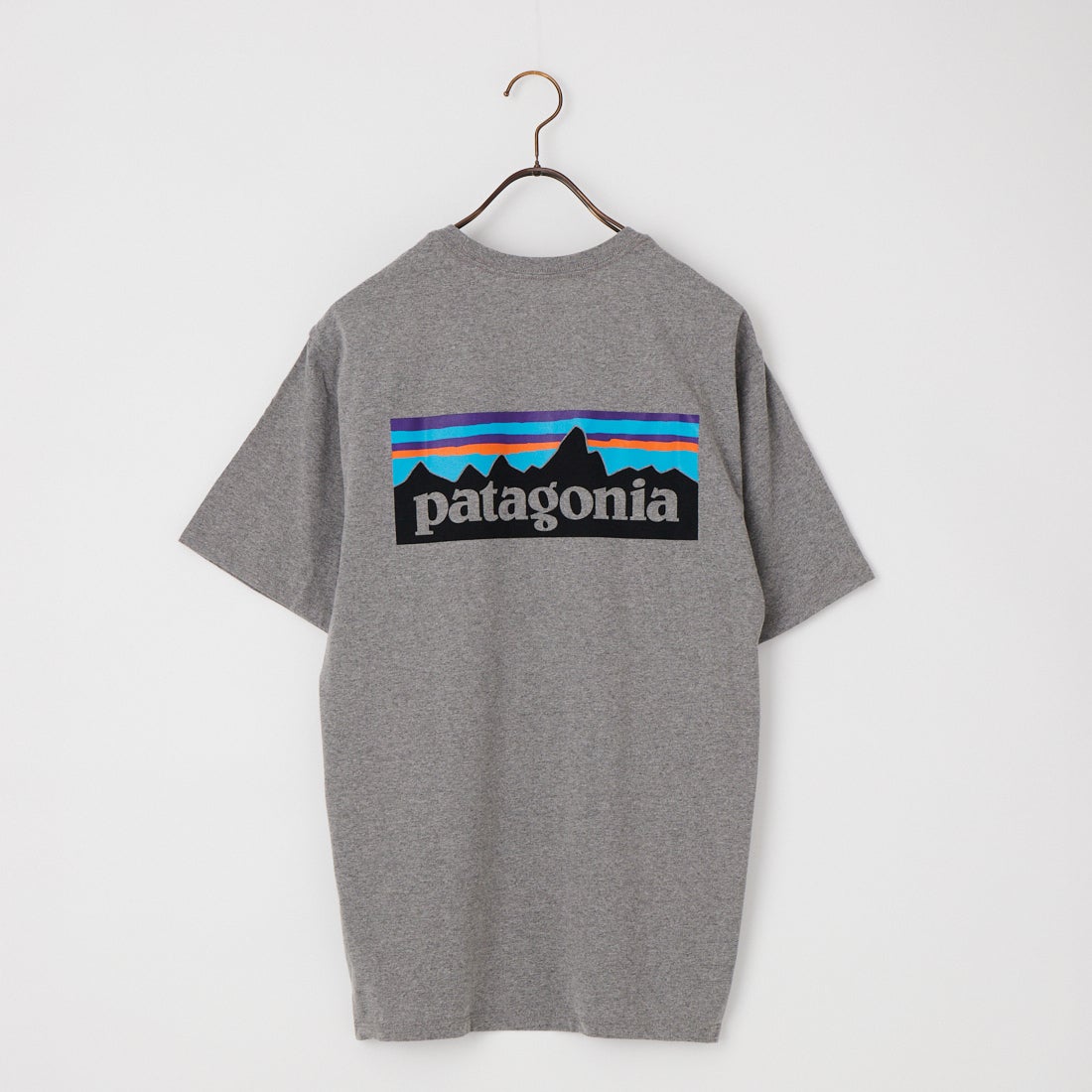 patagonia [パタゴニア] メンズ P-6ロゴ レスポンシビリティーTシャツ [38504] BLK &&モデル身長：179cm 着用サイズ：S&&