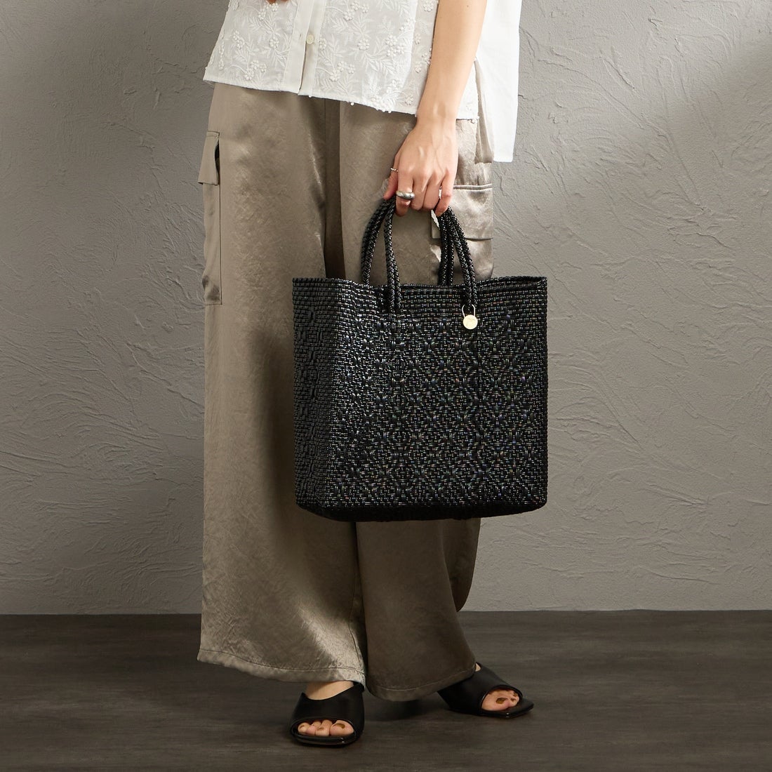 Letra [レトラ] メルカドバッグ S ROMBO [610720301] BLK