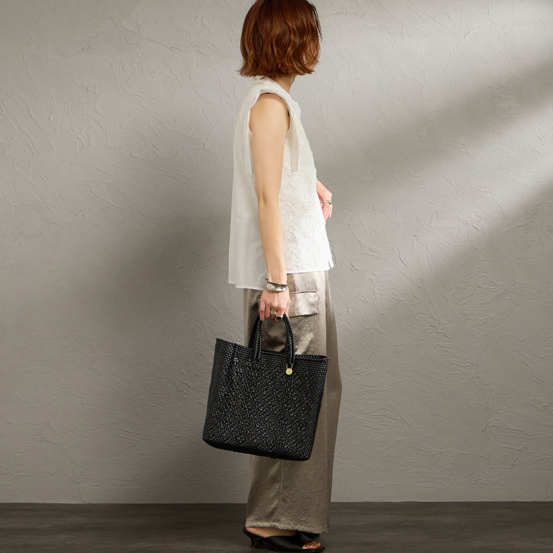 Letra [レトラ] メルカドバッグ S ROMBO [610720301] BLK