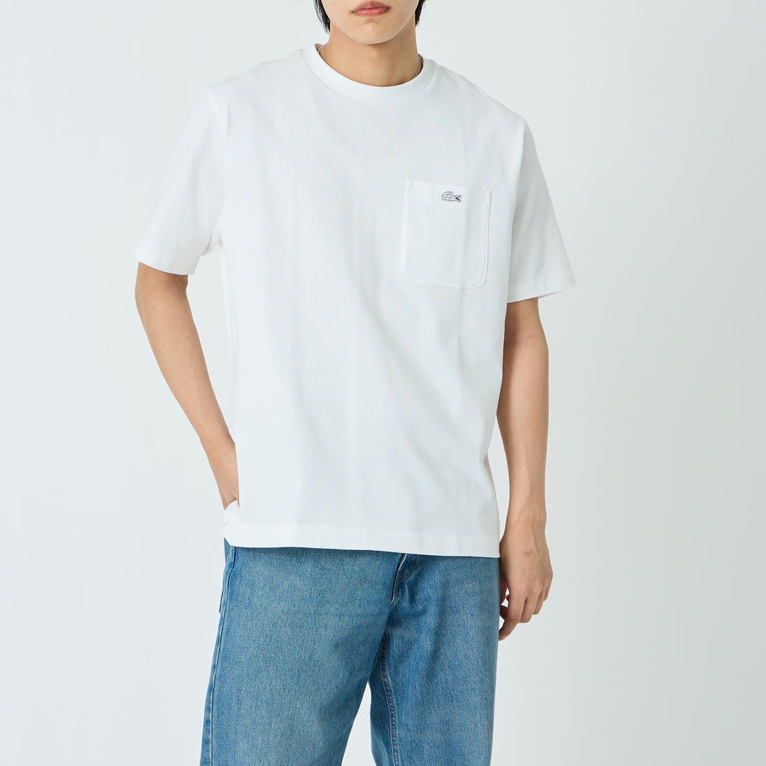 001 WHITE&&モデル身長：179cm 着用サイズ：5&&