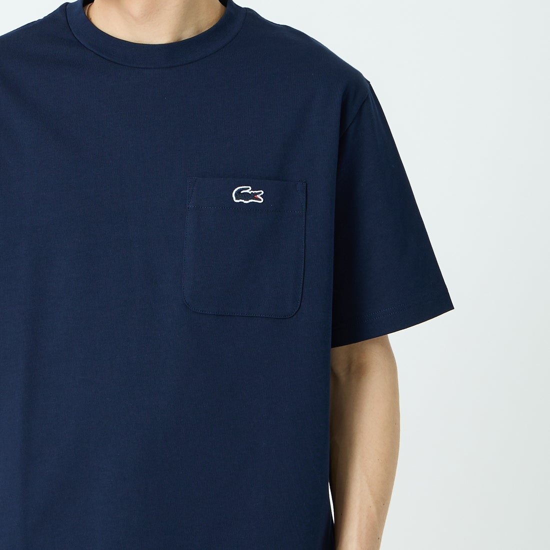 LACOSTE [ラコステ] アウトラインクロックポケットTシャツ [TH5581] 166 NAVY