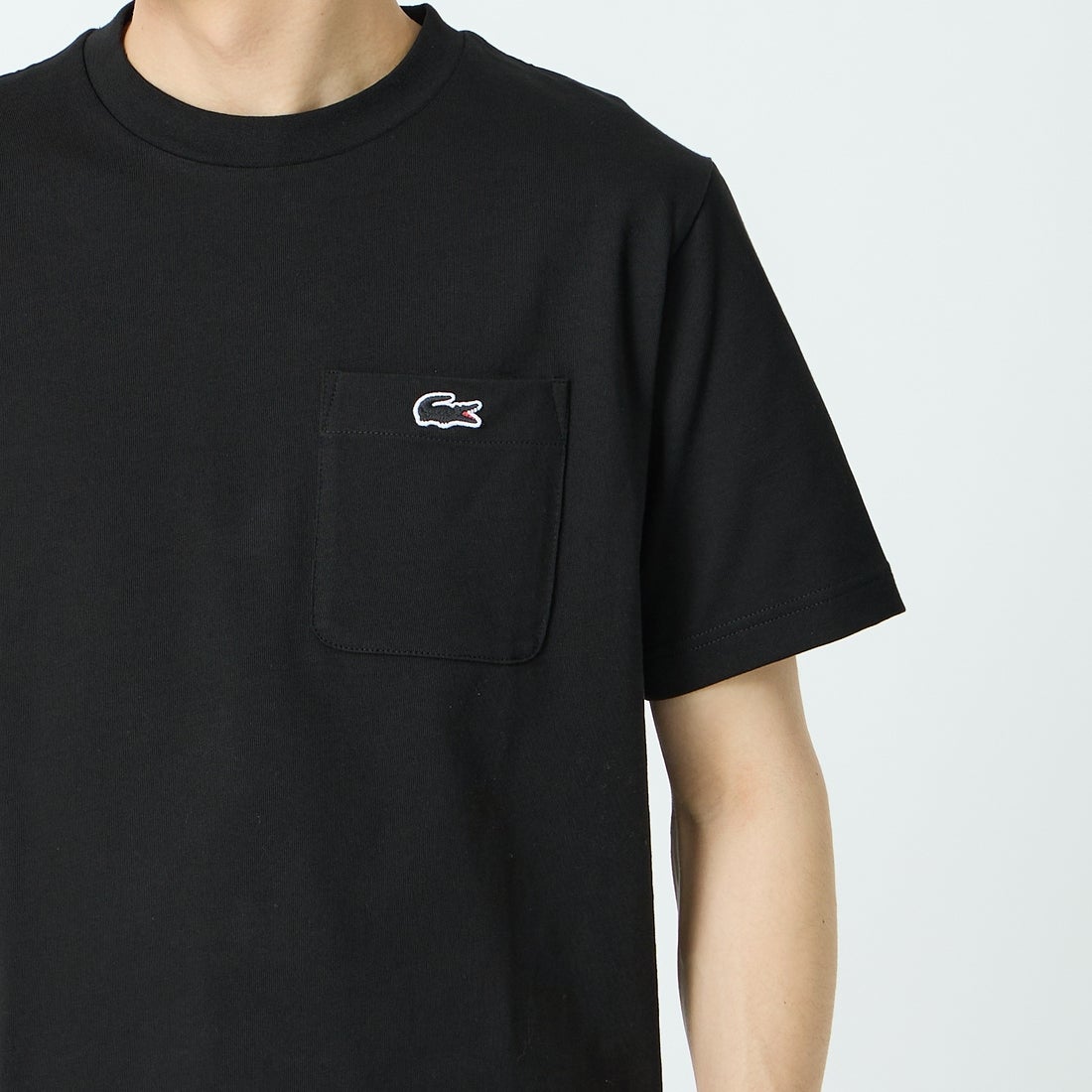 LACOSTE [ラコステ] アウトラインクロックポケットTシャツ [TH5581] 031 BLACK