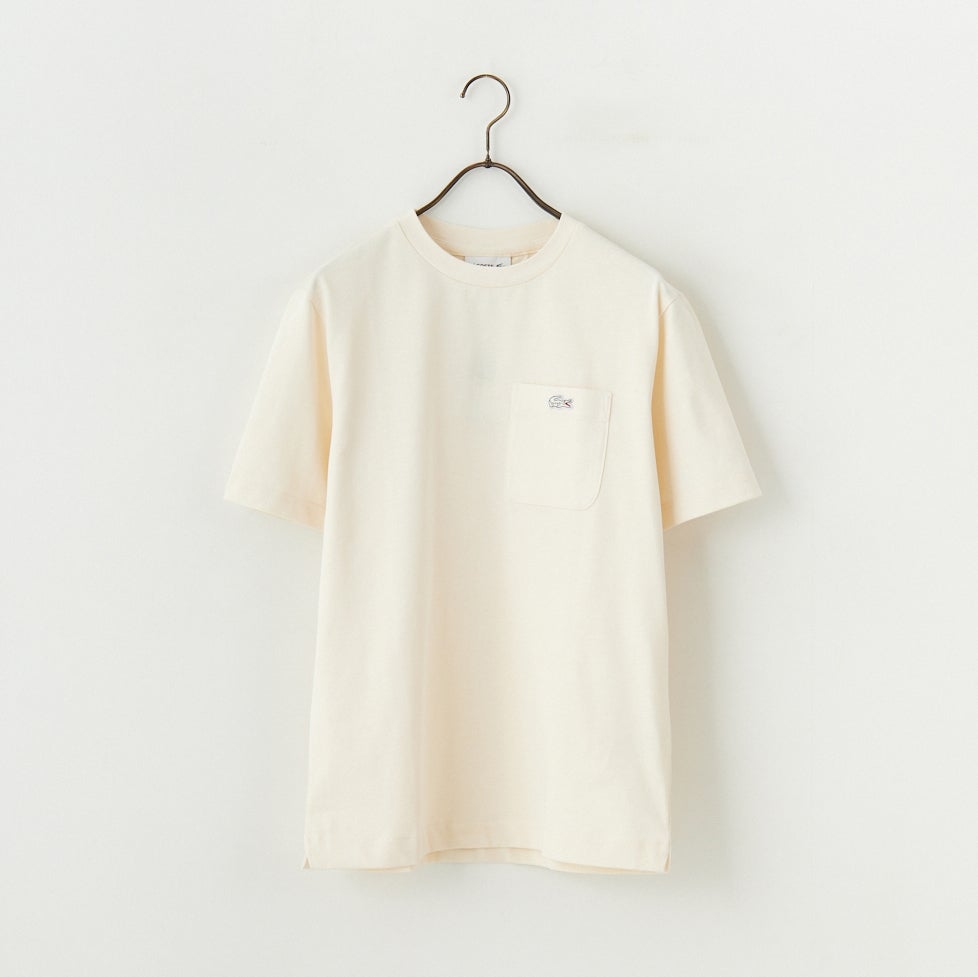 LACOSTE [ラコステ] アウトラインクロックポケットTシャツ [TH5581] XFJ ECRU
