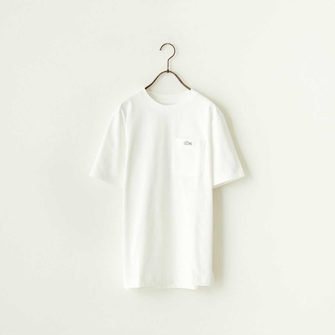LACOSTE [ラコステ] アウトラインクロックポケットTシャツ [TH5581] 001 WHITE
