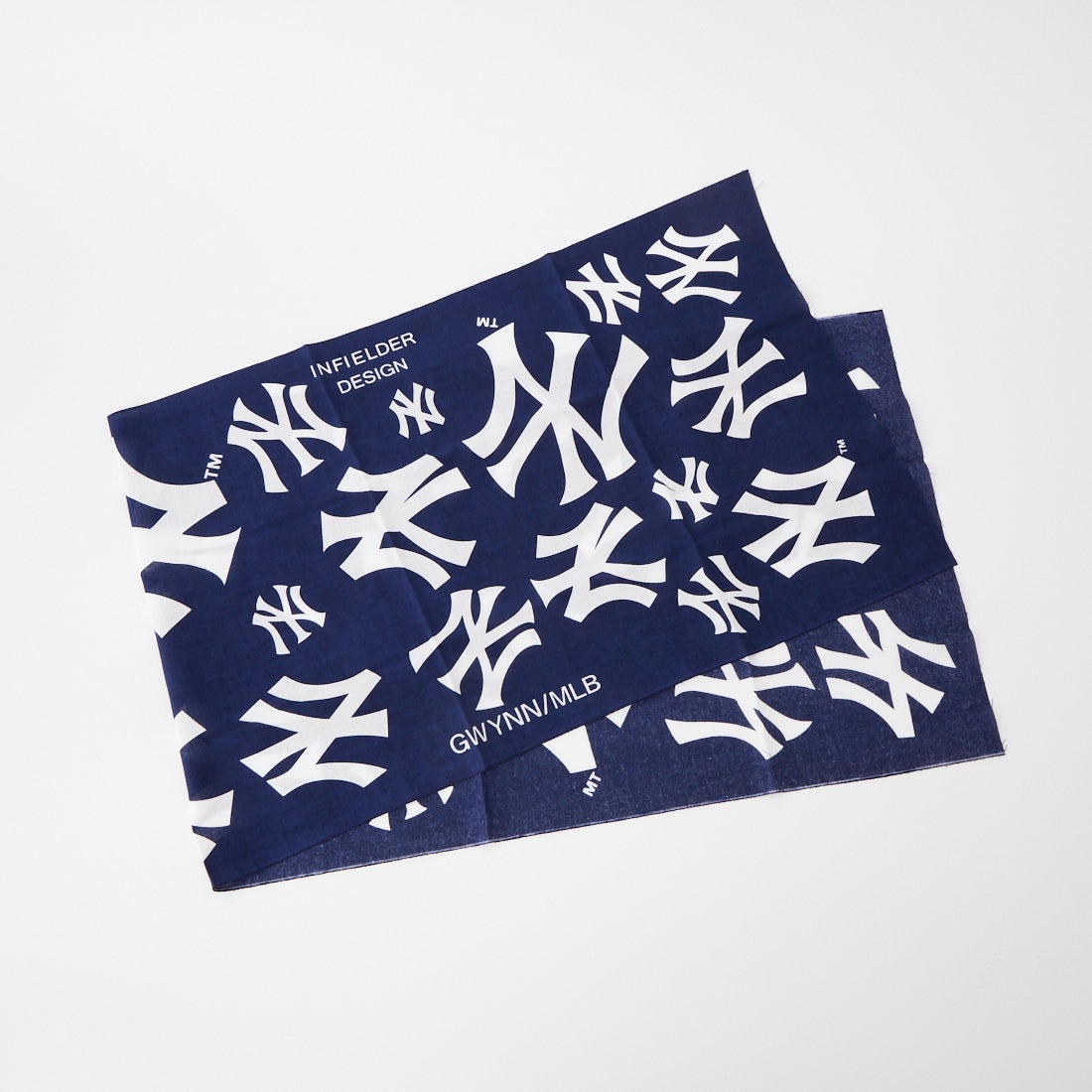 MLB × INFIELDER DESIGN [エムエルビー × インフィールダーデザイン] MLBロゴストール [MLB-165] NVY-NAVY