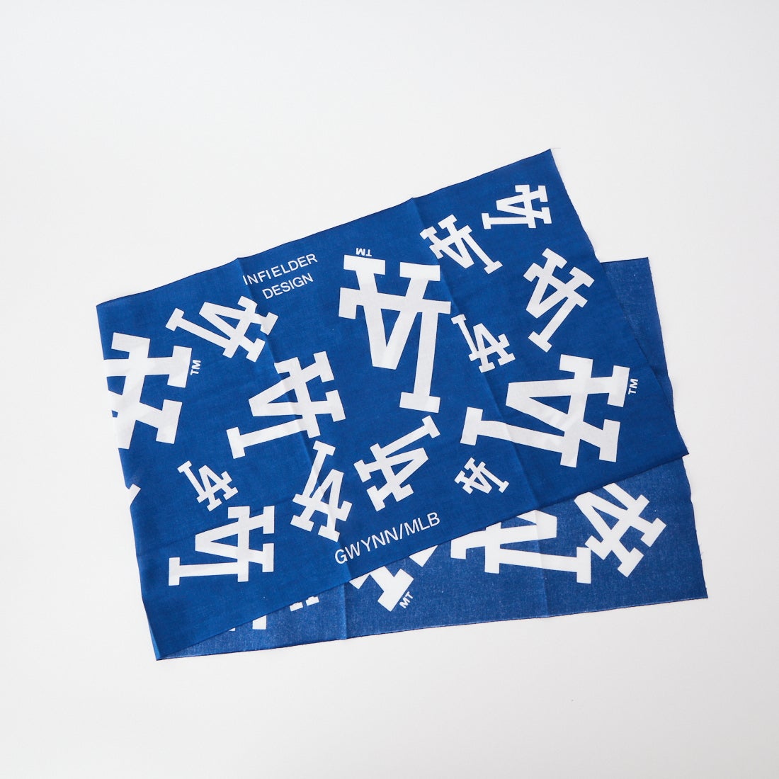 MLB × INFIELDER DESIGN [エムエルビー × インフィールダーデザイン] MLBロゴストール [MLB-165] LAD-BLUE
