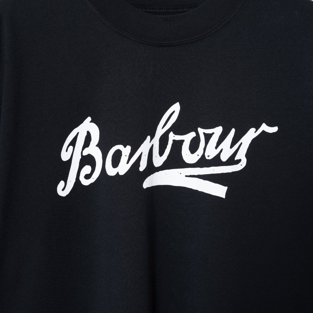 Barbour [バブアー] Grainger アーカイブ ロゴ リラックスフィット Tシャツ [MTS1259] BLACK