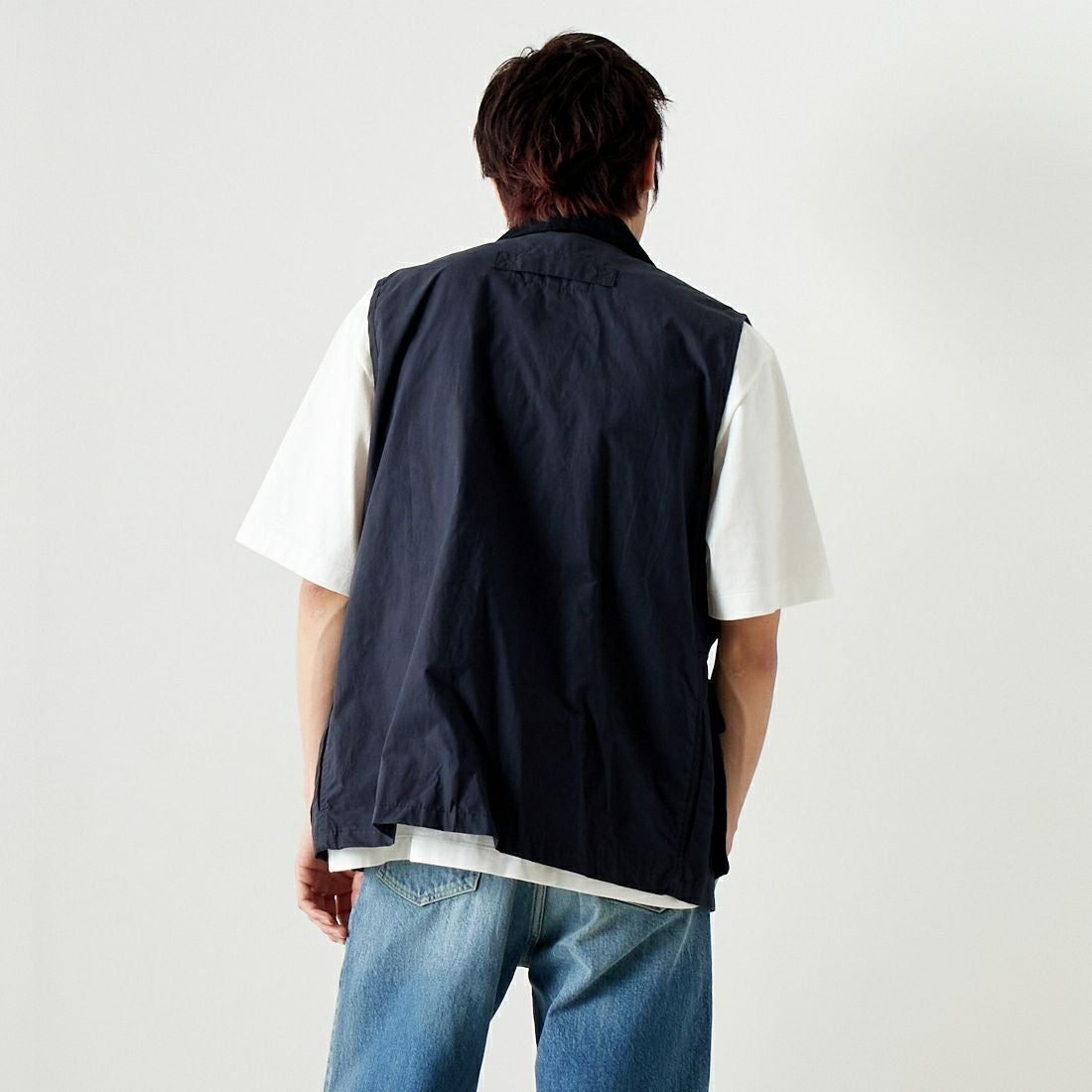Barbour [バブアー] モディファイド トランスポート ベスト [MGI0246] DK NAVY &&モデル身長：182cm 着用サイズ：M&&