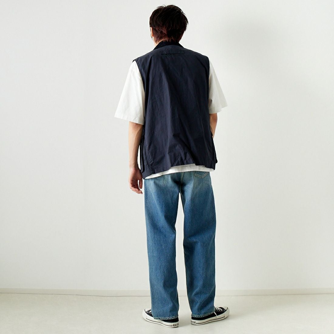 Barbour [バブアー] モディファイド トランスポート ベスト [MGI0246] DK NAVY &&モデル身長：182cm 着用サイズ：M&&