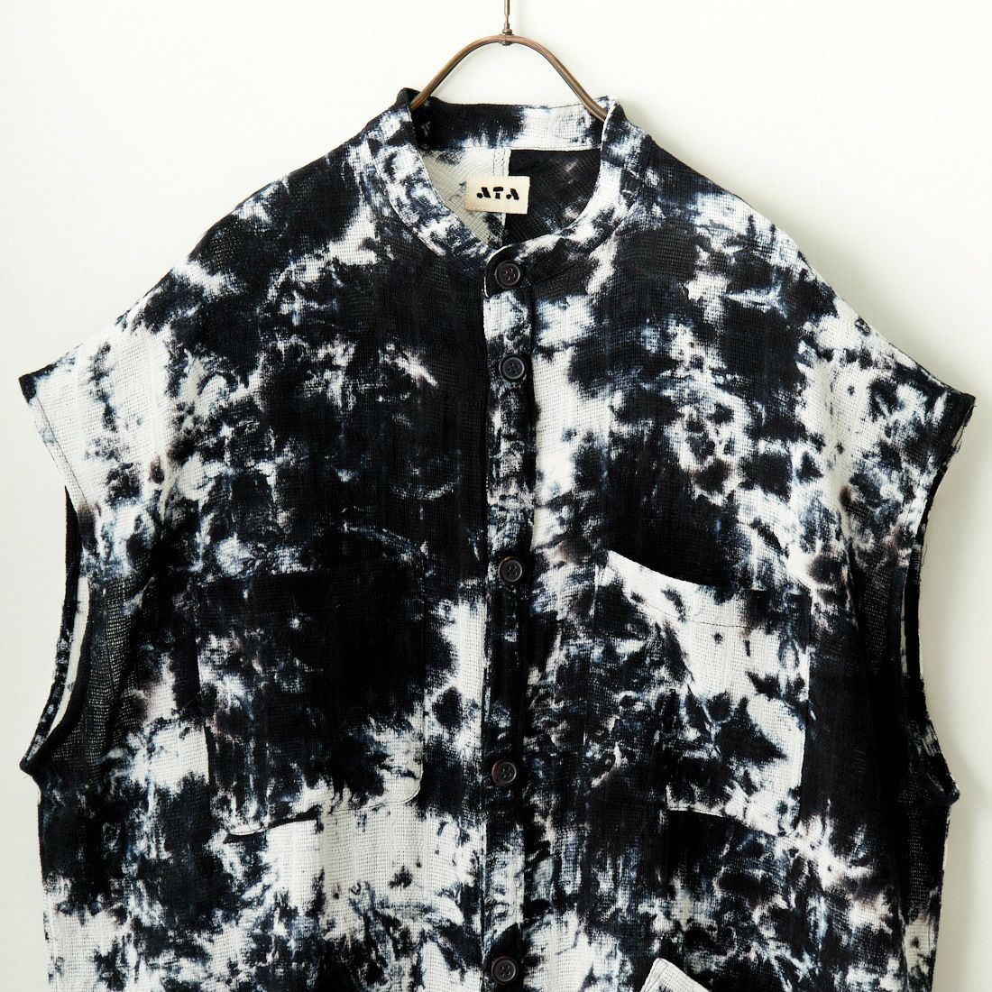 ATA [アタ] コットンスリーブレスシャツ [A01-04010] BLACK