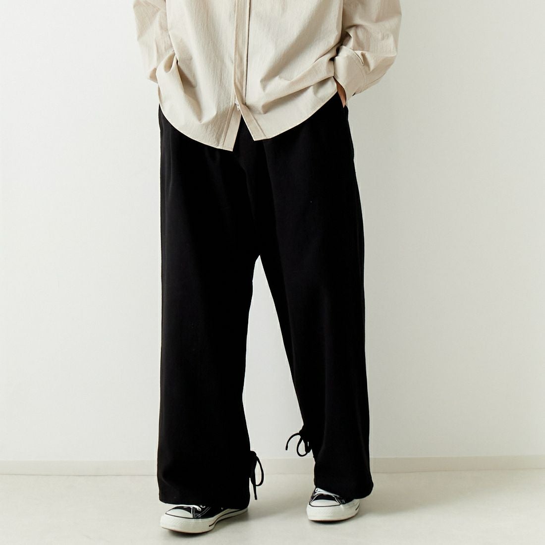 BASISBROEK [バージスブルック] HEART イージーパンツ [BJ-79CLT] BLACK &&モデル身長：179cm 着用サイズ：3&&