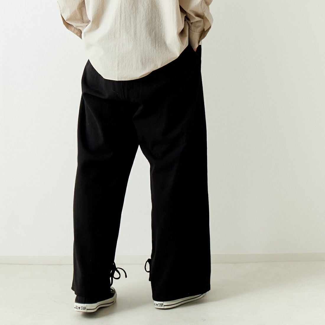 BASISBROEK [バージスブルック] HEART イージーパンツ [BJ-79CLT] BLACK &&モデル身長：179cm 着用サイズ：3&&