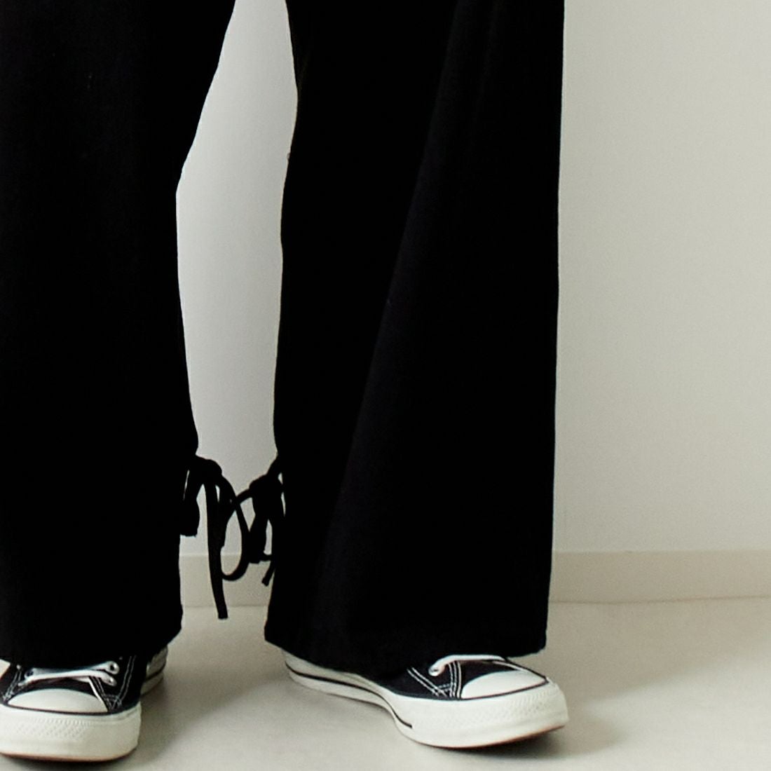 BASISBROEK [バージスブルック] HEART イージーパンツ [BJ-79CLT] BLACK &&モデル身長：179cm 着用サイズ：3&&