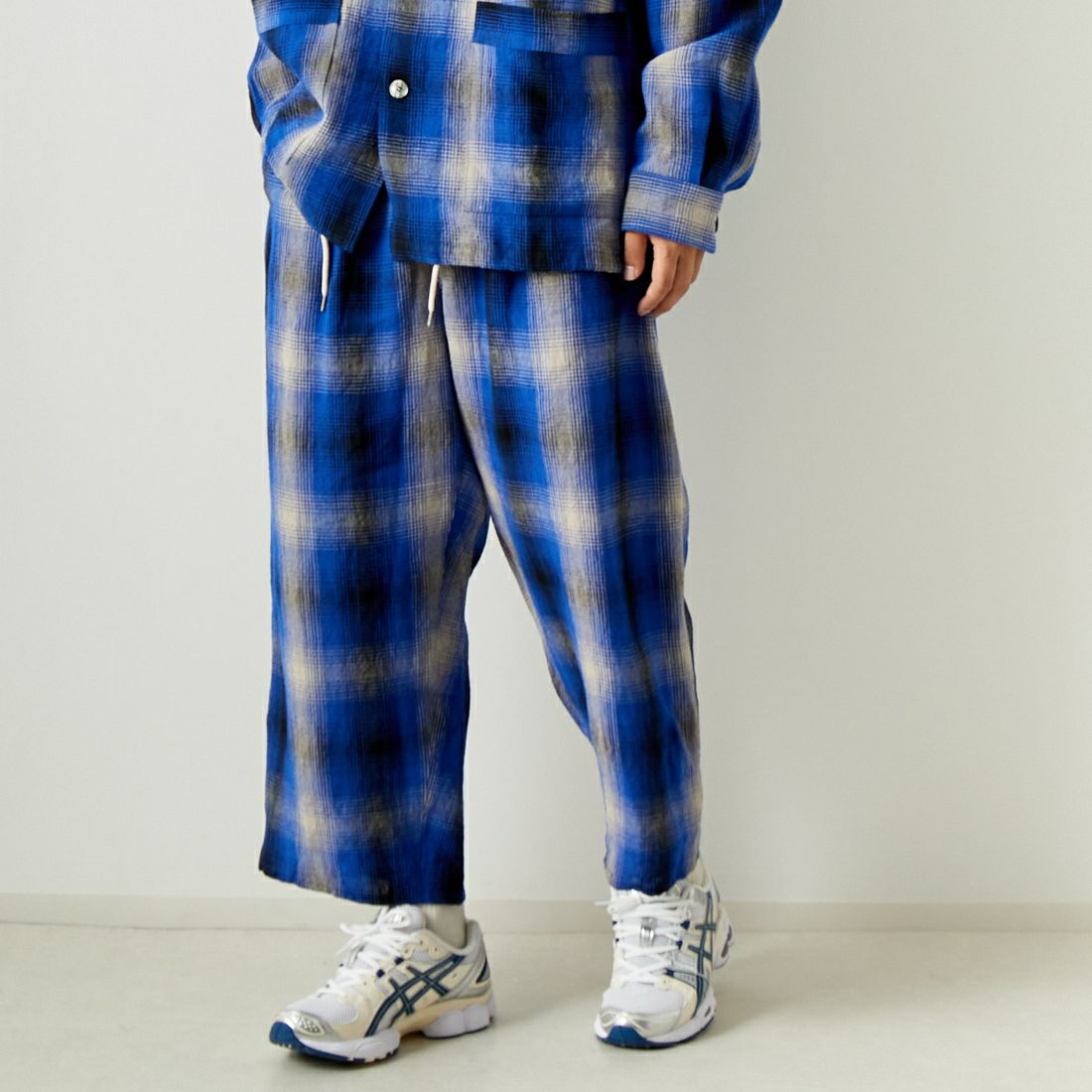 BLUE CHK&&モデル身長：179cm 着用サイズ：3&&