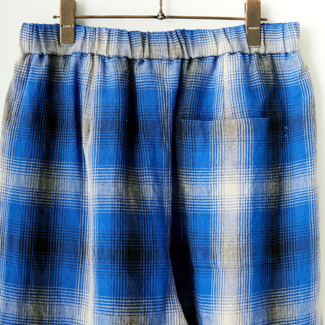 ATELIER BETON [アトリエベトン] リネンチェックパンツ [241-11D] BLUE CHK