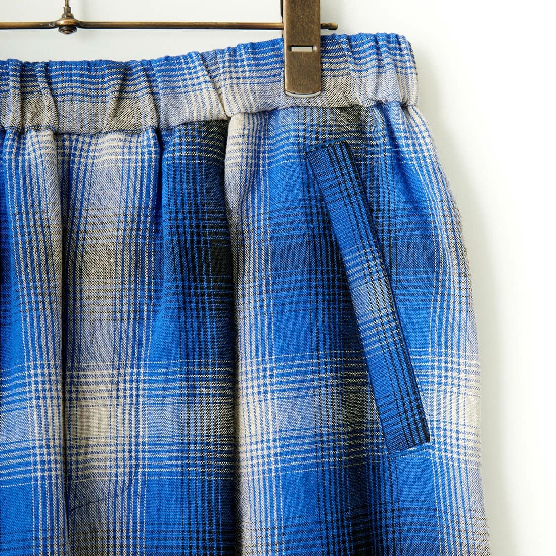 ATELIER BETON [アトリエベトン] リネンチェックパンツ [241-11D] BLUE CHK