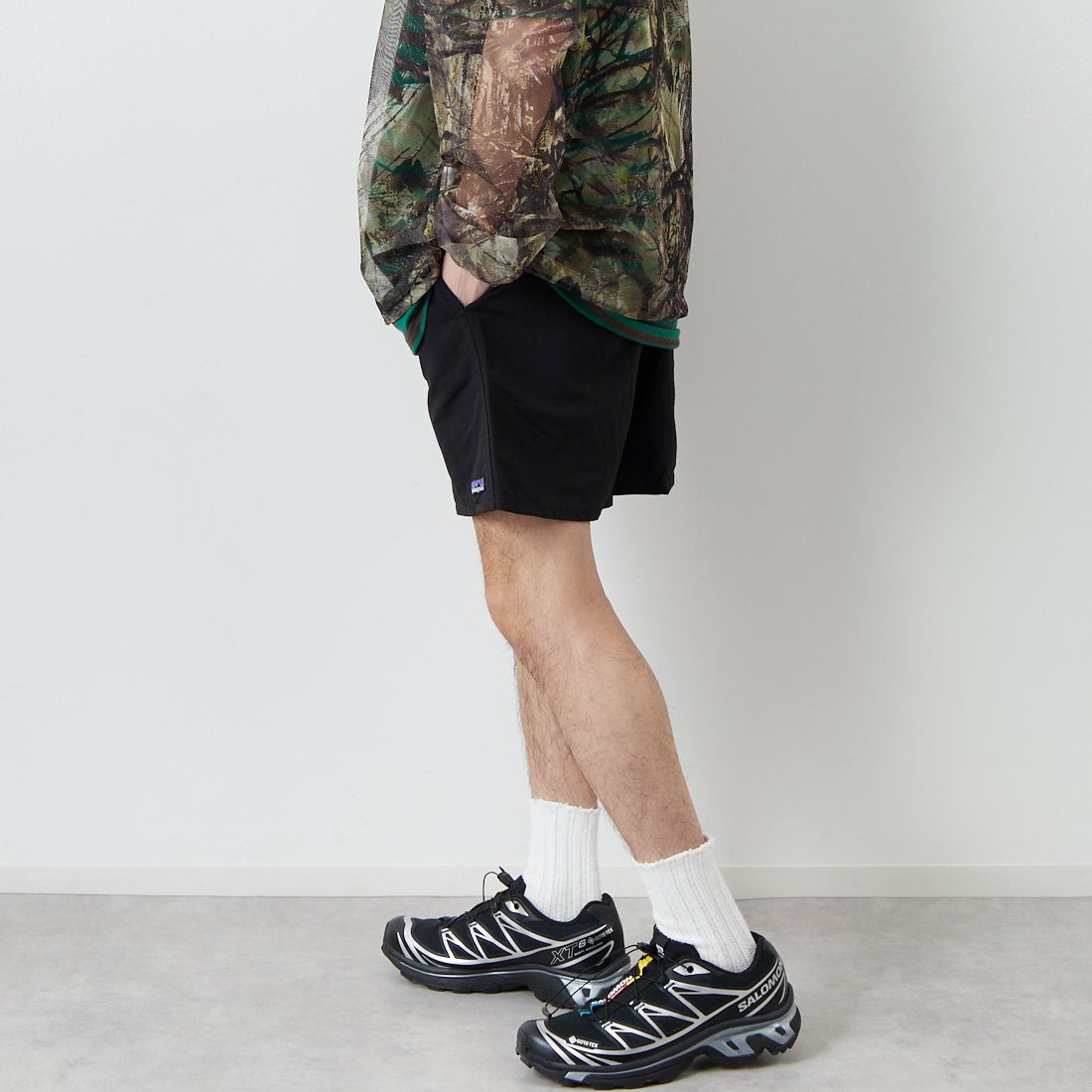 patagonia [パタゴニア] メンズ バギーズ ショーツ 5インチ [57022] BOB&&モデル身長：168cm 着用サイズ：M&&