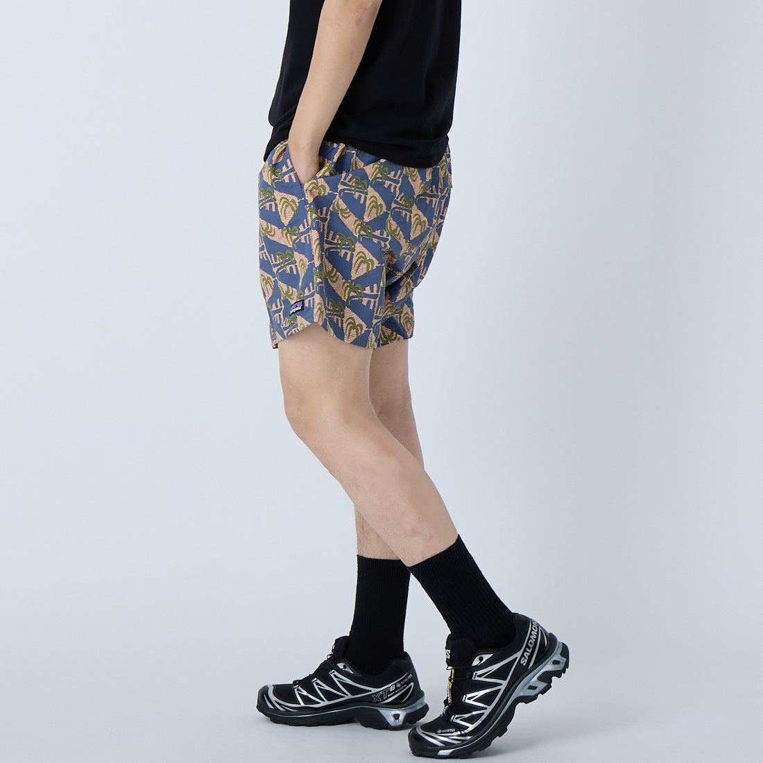 patagonia [パタゴニア] メンズ バギーズ ショーツ 5インチ [57022] JGDO &&モデル身長：179cm 着用サイズ：L&&