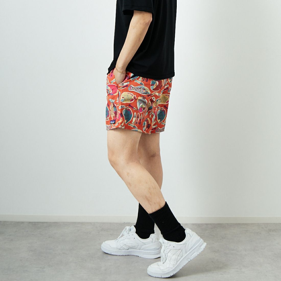 patagonia [パタゴニア] メンズ バギーズ ショーツ 5インチ [57022] WRPO &&モデル身長：179cm 着用サイズ：M&&