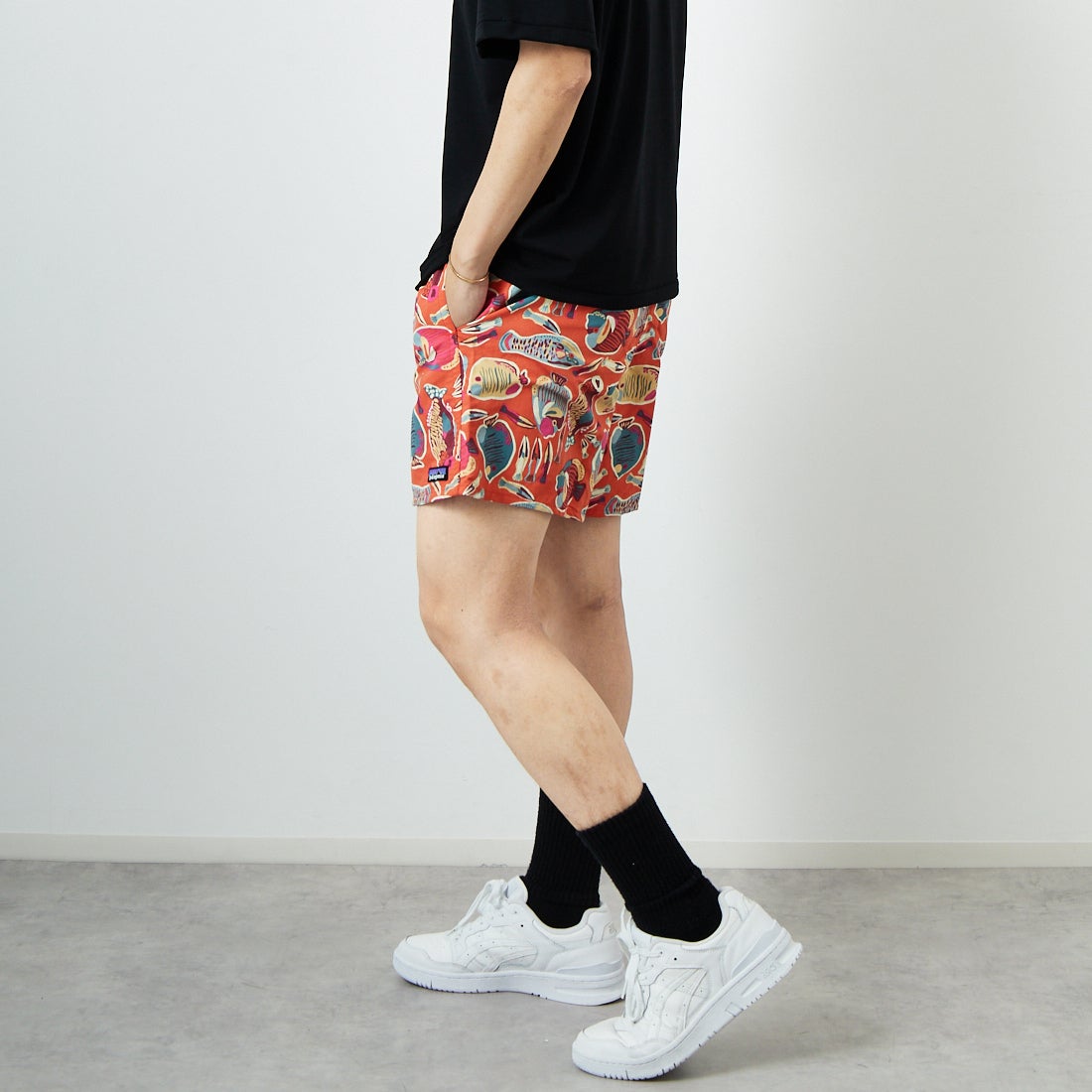 patagonia [パタゴニア] メンズ バギーズ ショーツ 5インチ [57022] WRPO &&モデル身長：179cm 着用サイズ：M&&