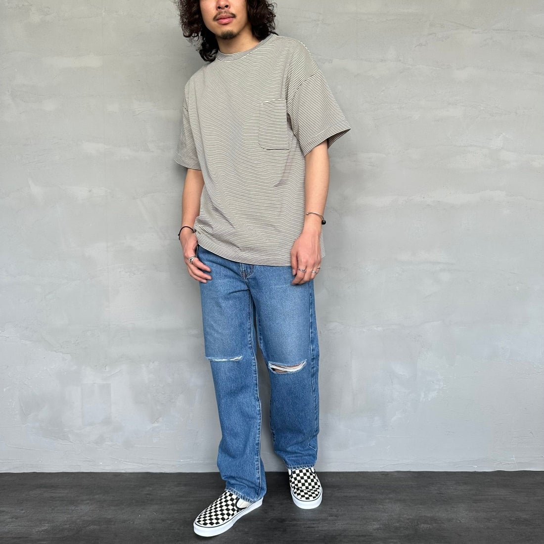NEEDBY heritage [ニードバイヘリテージ] 別注 JOE ストレートデニム [JOE-JF] MBD &&モデル身長：173cm 着用サイズ：29&&