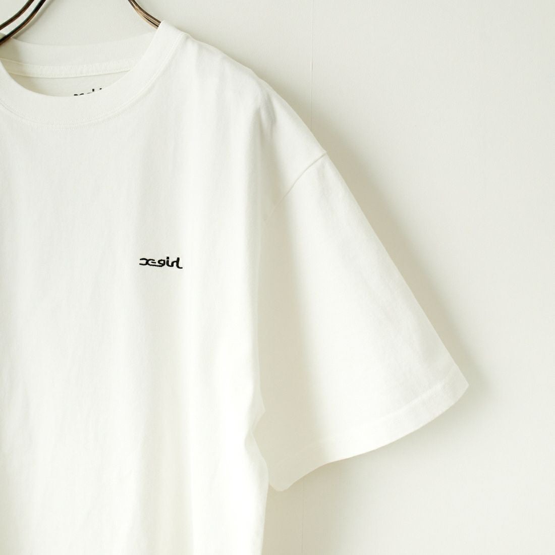 X-girl [エックスガール] フェイスロゴTシャツ [105241011025] WHITE