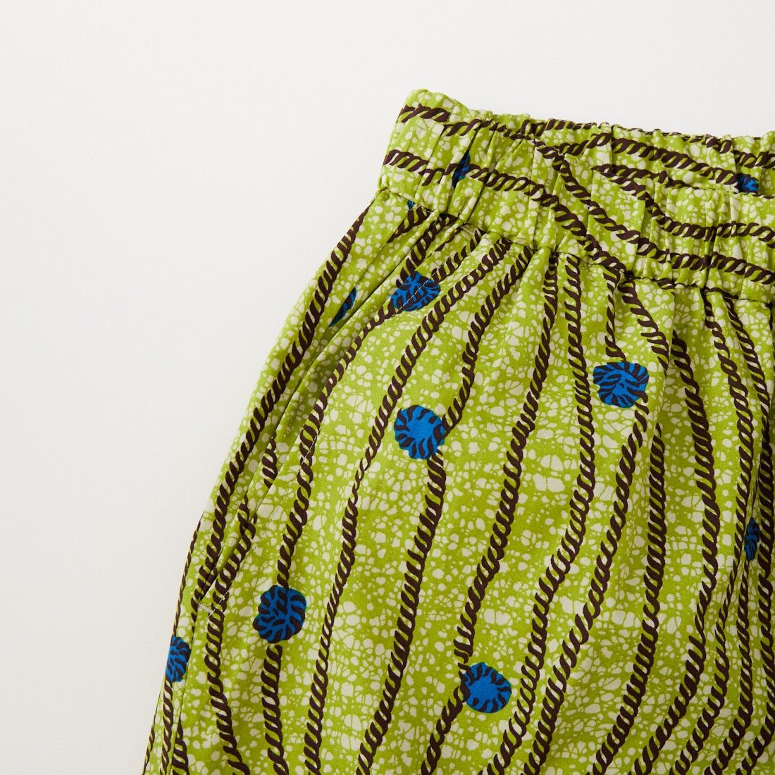 le glazik [ルグラジック] バティック柄プリント コットンイージーパンツ [LG-E0048BTK] LIME GREEN