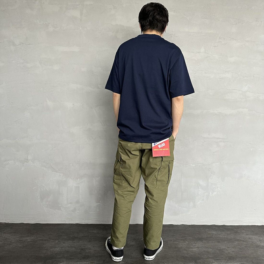 LACOSTE [ラコステ] クルーネックTシャツ [TH5582] 166 NAVY &&モデル身長：173cm 着用サイズ：6&&